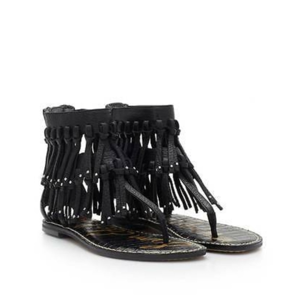 COPY - Sam Edelman size 7.5 black fringed sandals